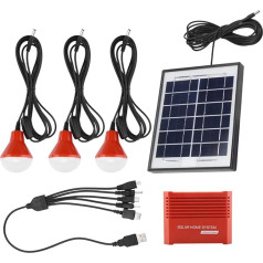 TOPINCN Portable Solar Generator Kit Emergency 4W Solar Panels, USB Battery, 3.7V Solar Energy