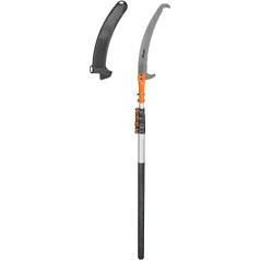Birnepower Telescopic Pruning Saw 550 cm Garden Saw 5.5 m Scissors Pruning Saw with Branch Hook Telescopic Pole 186-550 cm