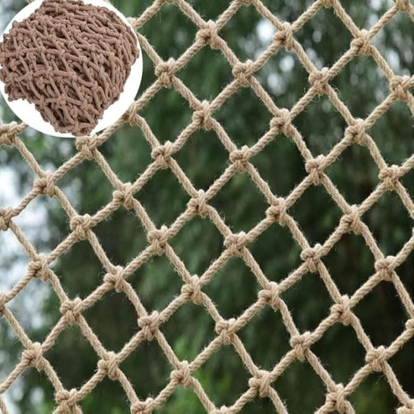 KACQIYT Children's Safety Net, Climbing Net, Stairs Balcony Fall Protection Net, Divider Ceiling Net, Playground Protective Nets, Obstacle Protection, Garden Fence Net, Decorative Hemp Rope Net Indoor