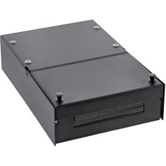 InLine 76202X Surface-Mounted Junction Box for 4x Keystone RJ45 Sockets, Metal, Black
