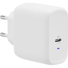 Amazon Basics USB C Wall Charger with 1 Port 65W GaN for Laptops, Tablets and Phones with Power - White (Not PPS), 5.61 x 2.87 x 5 cm