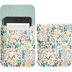 TiMOVO 6 Inch Case for All-New Kindle 2022/Kindle 2019/Kindle Paperwhite 6.8 Inch/Kindle Voyage/Kindle (8th Gen, 2016)/Kindle Touch/Kindle 4/5, Protective Sleeve Case, Leather Case, Flower