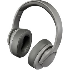 MEDION E62661 Overear Bluetooth 5.1 Headphones Wireless, Hands-Free Function, Built-in Battery, Microphone, USB-C, Up to 38 Hours, AUX Connection, Grey