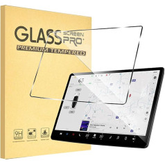 QGKPL Screen Protector Compatible with Tesla Model 3 2017-2023/Model Y 2021-2023, Tempered Glass, HD Anti-Fingerprint, Matte (HD Protective Film)