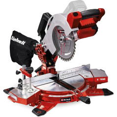 Einhell Cordless Cutting Saw TE-MS 18/210 Li-Solo Power X-Change (Li-Ion, 18 V, 3,000 min-1, Tilting Saw Head, X-Tend Workpiece Pads, HM Precision Saw Blade, without Battery and Charger)