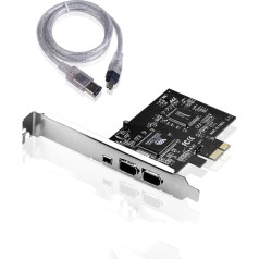 S SIENOC Desktop PCI-E Expresskarte Express Card FireWire PCI Express Schnittstellenkarte 1394a IEEE1394 Controller Erweiterungskarte mit 4 zu 6-Pin Kabel