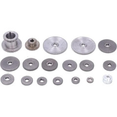 YUMILI 18 Piece Lathe Replacement Gearbox Kit with Motor Pulley HT250 Grey Cast Iron