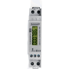 AC meter LCD Display 5 Mid (45) A Electricity Meter Calibrated for Top-Hat Rail with S0 Interface 1000 Imp/kWh.