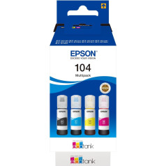 Epson C13T00P640 ink (4) Cyan, magenta, yellow, black 65 ml bottle, ecotank 104