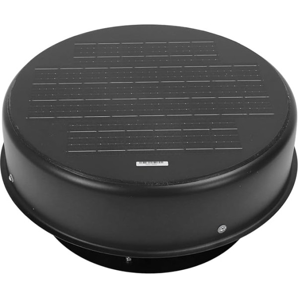 KKPLZZ Solar Loft Fan Professional Efficient Energy Saving Round Rainproof Design Solar Powered Loft Fan Roof Mount 100-240V (EU Plug