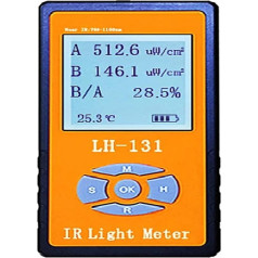 UV-Messgerät LH-129 LH-131 Infrarot-Lichteinstrahlungs-Leistungsmesser-Tester, Radiometer LED-Lichtintensitäts-Sonnenlichtmessgerät Schnelle Messgeschwindigkeit(LH-131(760-1100nm))