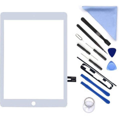 E-Soul Digitizer Kit for iPad 9.7 Inch 2018 iPad 6 6th Generation A1893 A1954 Touch Screen Digitizer (without Home Button, LCD Not Included) + Pre-installed Tape + Tools