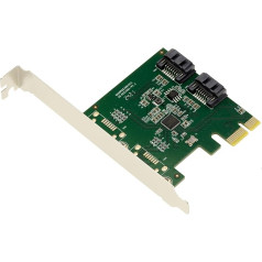 KALEA-INFORMATIQUE PCI Express PCIe 2X SATA 3 6G Controller Card RAID 0 1 Chip Low and High Profile Angle with ASM1061R Chipset