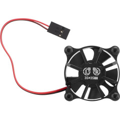 35mm RC Car ESC Fan 35x35mm Heavy Duty Durable with Fan Cover for DIY (Black)