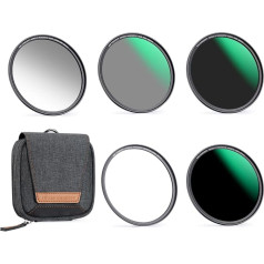 K&F Concept Magnetic Filter Set Nano X-Series 52 mm Magnetic Quick Change System Quick Swap System GND8, ND8, ND64, ND1000 with Magnetic Adapter Ring and Filter Bag