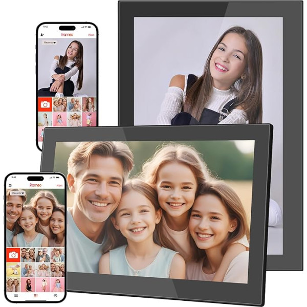 Golony 10.1 Inch Digital Wi-Fi Photo Frame Mirror Gloss 1280 x 800 IPS LCD Touch Screen Built-in 16GB Memory Auto Rotate Great Gift Share Everything Instantly