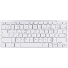 Dpofirs Thai Language Keyboard, Ultra Thin Wireless Bluetooth Keyboard, Multifunctional 78 Keys Design Keyboard for Computer Desktop PC Laptop Silver White