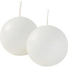 CERERIA di Giorgio risthò Ball, Wax Candles, White, 6 x 6 x 6 cm, 6 Units