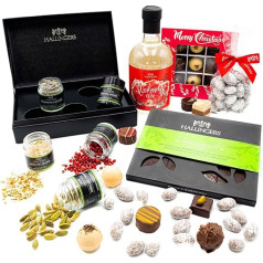 Hallingers Intoxicating Festival - Christmas Gift Set with Gin, Chocolates & More as a Gift Basket for Christmas (Set) - Fill Advent Calendar Novelties & Advent Calendar | Congratulations Wish