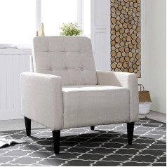 Lokatse Home Lokate Home Modern Fabric Recliner Chair with Armrests Comfortable Padded Single