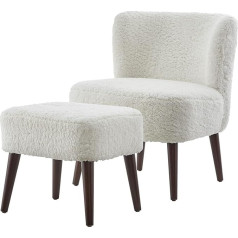 Ball & Cast HSA-6028 Chair with Ottoman, 17.5