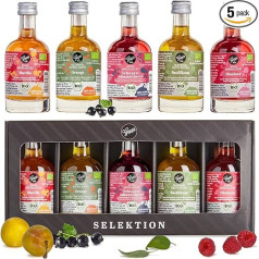 Gepp's Feinkost Organic Vinegar and Oil Tasting & Gift Set, 5 x 50 ml, High-Quality Vinegar & Oils in Elegant Packaging, Made According to Own Formula, Gift Idea for Birthday, Gift for Cooking