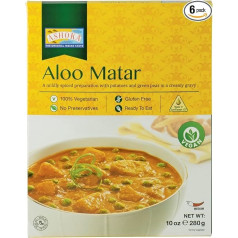 ASHOKA Aloo Matar Ready Meal Pack of 6 x 280 g