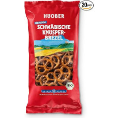 HUOBER Original Swabian Crispy Pretzel, Organic, 20 x 175 g Packs