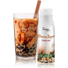 INSPIRE FOOD Real Syrup for Bubble Tea Mixture - 300 ml | Brown Sugar Syrup for Bubble Tea, Boba Tea, Slushes & Ice Blended | 100% Vegetarian, Gluten Free, No Artificial Dyes