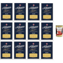 La Molisana Cous Cous Stone Peeled Wheat N°621 12 x 500 g + Italian Gourmet Polpa 400 g
