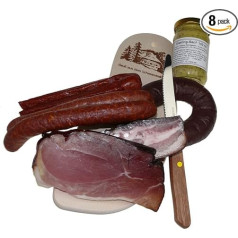 Schaufler GmbH Rustic Vesperbrettle in Jute Bag Gift Basket 8-Piece Set