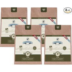 LAKEFIELDS Dried Meat Menu Game - for Adult Small Dogs - 4 x 1 kg - Grain-Free Complete Food - Deer & Deer