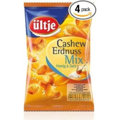 ültje Cashew Peanut Mix with Honey and Salt, Pack of 4 (4 x 200 g)