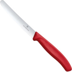 Victorinox Tomātu nazis ar noapaļotu zobainu asmeni 110/219 mm - sarkans