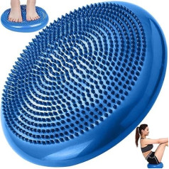 Retoo Ball Seat Cushion with Diameter, Balance Cushion, Orthopaedic Seat Ball Cushion, Air Cushion, Pad, Seat Cushion, Office Chair, Balance Cushion for Core, Yoga (Blue, 34 cm)