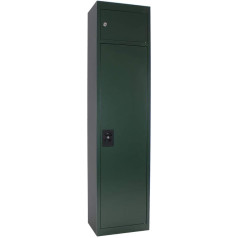 Profirst Hunter 5 Weapons Cabinet Ammunition Cabinet Green Cylinder Lock Separately Lockable Ammunition Compartment Cleaning Stick Holder Weapon Holder Max. 5 Long Weapons Including Mounting Material