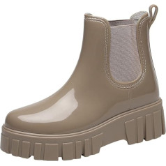 callmo Women's Wellington Boots, Short Lined Wellington Boots, Women's Waterproof Windproof Women's Boots, Wellington Boots, Women's Wide Shaft Wellington Boots, Non-Slip Rain Boots, Winter Boots,