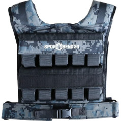 Sporttrend 24® Professional Weighted Vest with Removable Weights, Choice of Sizes, Training Vest, Fitness Vest, Sports Vest, Weighted Vest, Running Vest, Fitness Vest for Pull-Ups, Pushups, Squats,