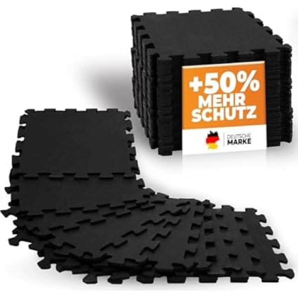 NEOLYMP Fitness Floor Protection Mat, Extra Thick and Robust Natural Rubber Fitness Floor - Puzzle Mat Fitness, Gymnastics Mat, Sports Mat, Fitness Mat