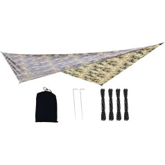 Outdoor Canopy for Patio, Beach Shade Camping Tent, Rhombic Sun Protection, Outdoor Beach Tent, Shade Canopy with Ropes & Ground Nails for Camping, Hiking, Beach