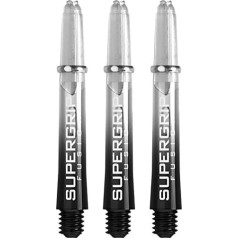 Harrows Supergrip Fusion Shafts with Milled Rings Short 10 Sets (30) (Black and Clear)