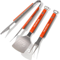 YouTheFan Philadelphia Flyers Spirit Series 3-Piece Stainless Steel Barbecue Set, One Size
