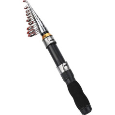 Telescopic Fishing Rod, Portable Mini Fishing Rod, Fishing Rod for Ice Fishing, Mini Fishing Tackle, 28049-100, Retractable Jigging Rod for Fishing, Beginners and Anglers (1.2m)(2.3m)