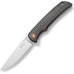 Buck Knives 259 Haxby Folding Pocket Knife with Ball Bearing and Carbon Fibre Handle and Removable Clip