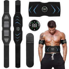 Hapihom Abdominal Muscle Belt, Abdominal Tightening Belt with Touch Screen, Abdominal Muscle Belt, Electric Stimulation Device, Abdominal Muscle Trainer for Men and Women