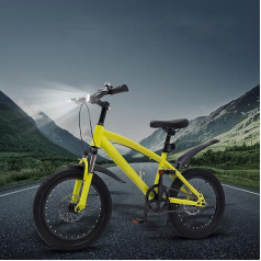 RUETERY Children's Bicycle Girls' Bicycle 18 Inch Mountain Bike with Electric Torch and Tyre Pump, for Girls and Boys from 5 Years, 18 Inch Children's Bike MTB