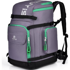 YITUYISI Ski Boot Bag 55L Waterproof Backpack with Helmet Boot Compartments for Travel Snowboarding for Men Women Youth (Purple)