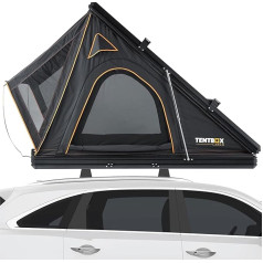 TentBox - Car roof tent cargo - TentBox car roof tent for 2 people - camping for all four seasons - roof tent box - made entirely of aluminium, assembly in 30 seconds