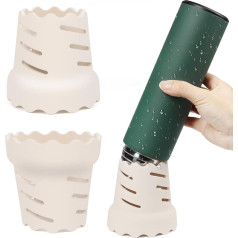Water Bottle Drying Rack, Silicone Bottle Dryer Rack for Faster Drying, Kitchen Accessories, Fits 237-1.2L Water Bottles, Hydroflask, Simple Modern, Cirkul, Yeti, Owala (White, 2