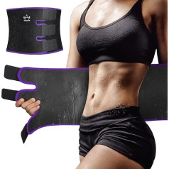 VIMUSFUN Taillentrimmer-Gürtel für Herren, Schweißband, Taillentrainer für Damen, Unterbauchfett, Bauchwickel, Abfall-Trainer, niedrige Rückenstütze, Größe S/M/L/Übergröße, Violett, Violett, Large